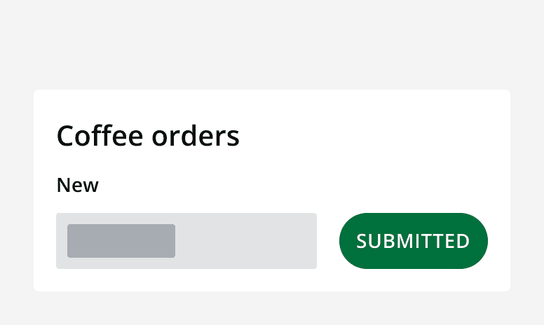 A correct example of a status tag which has the label 'submitted'.