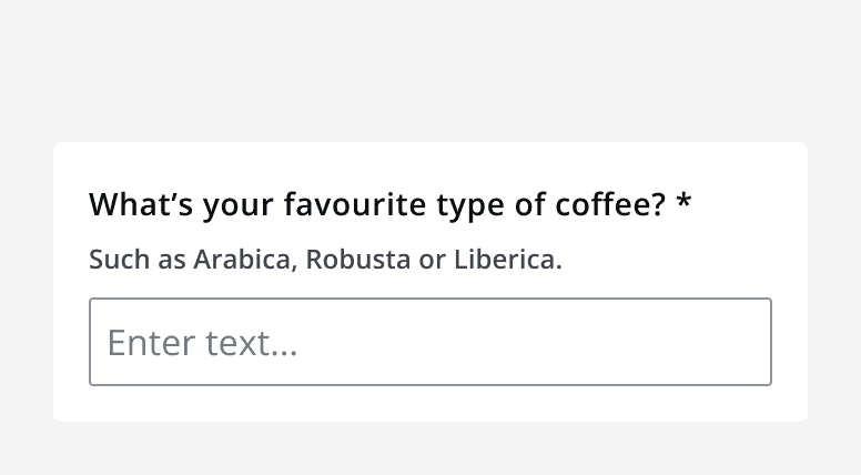 A text field component with a label and helper text.