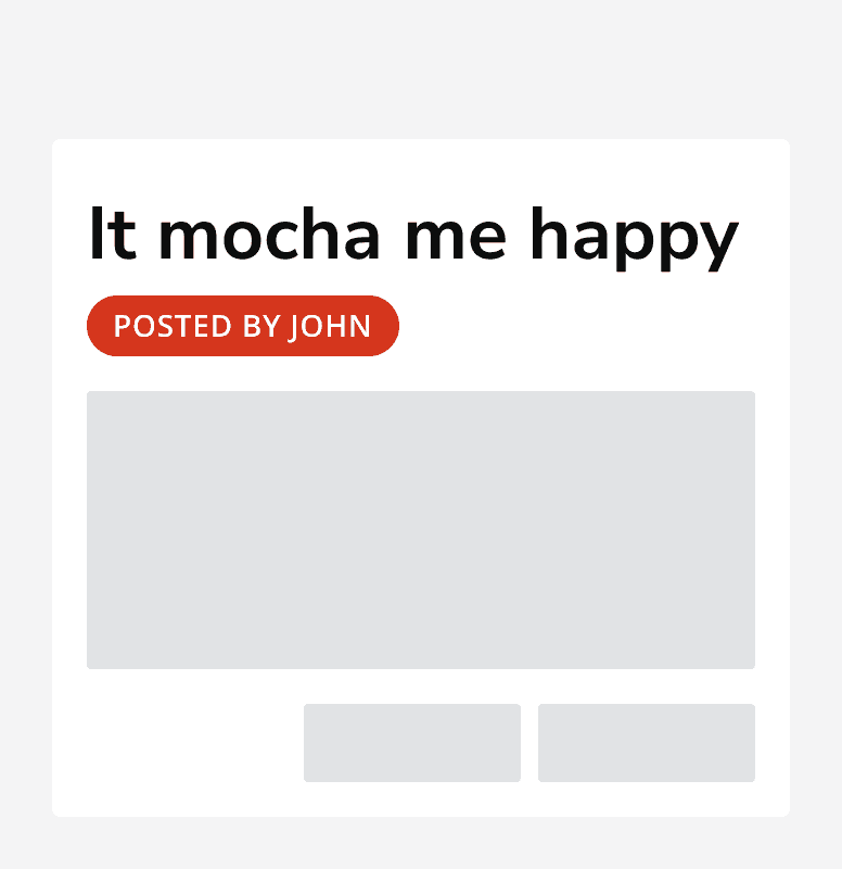 An example of a status tag being used to display the author of a page.