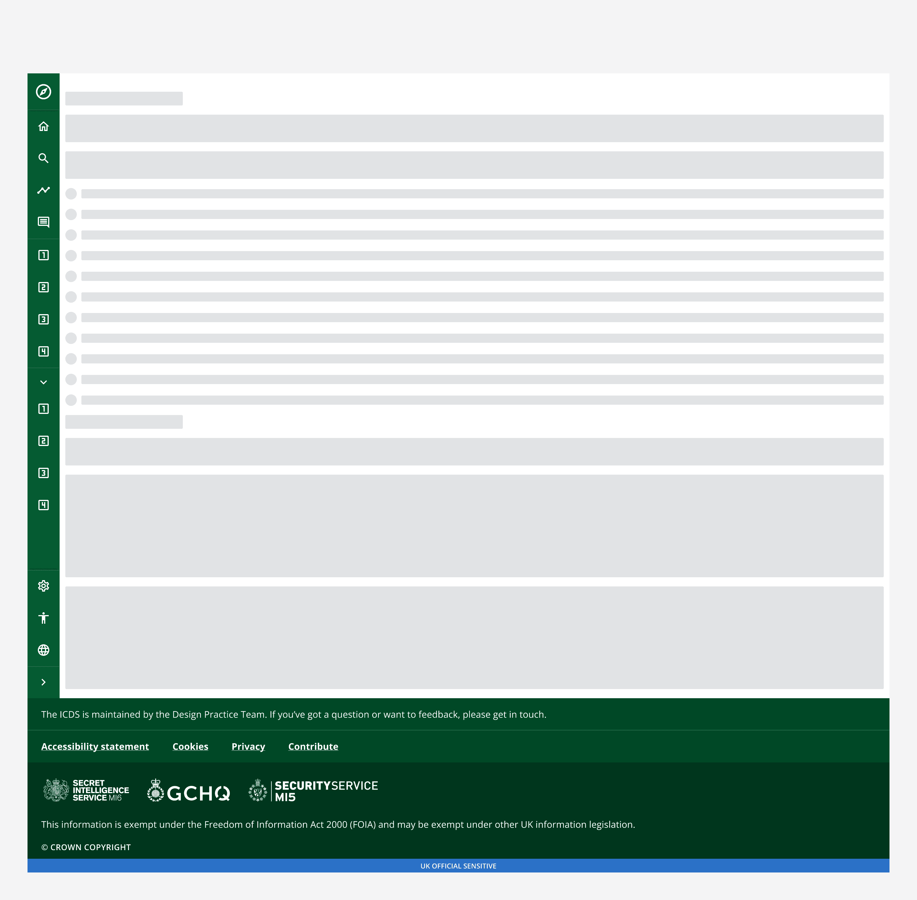 An example page showing the layout with an alternatively themed look.